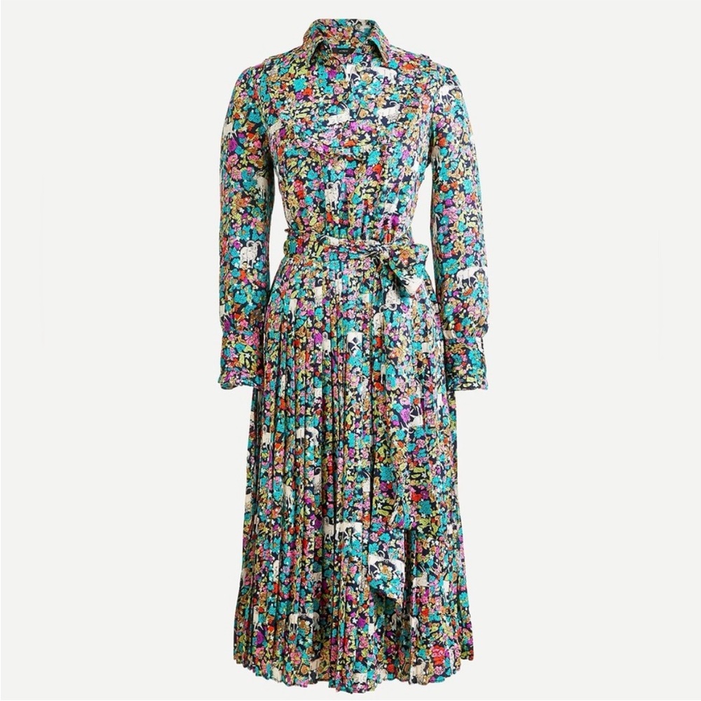 J. Crew Long Sleeve Grazing Goats Dress